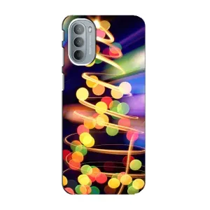 Чехол Новогодняя Елка на Motorola MOTO G31 (Гирлянды)