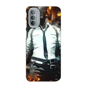 Силиконовый чехол с картинкой "Герой Pubg" на Motorola MOTO G31 (Man Пубг)
