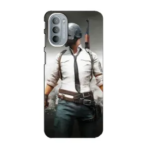 Силиконовый чехол с картинкой "Герой Pubg" на Motorola MOTO G31 (Пабг)