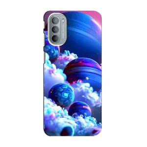 Чехлы КОСМОС для Motorola MOTO G31 (Синие планеты)