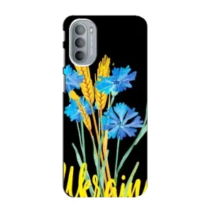 Чехол на Motorola MOTO G31 Украинский дизайн (Ukraine в цветочках)