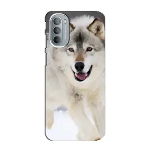 Чехол с Волком на Motorola MOTO G31 (Волк на снегу)