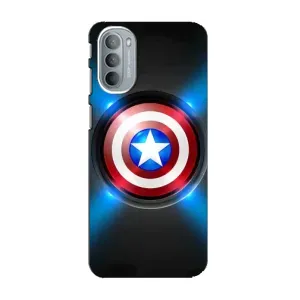 Чехол с Щитом Капитана Америки на Motorola MOTO G31 (Яркий Щит Капитана)