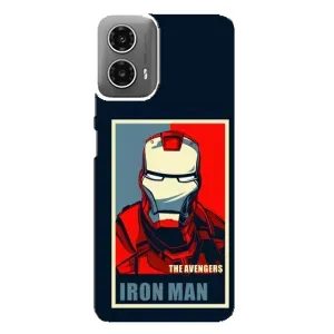 Чехол Супергерой Железный человек на Motorola MOTO G34 (Art Iron man)