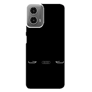 Силиконовый бампер с картинкой машины на Motorola MOTO G34 (Силует Audi)