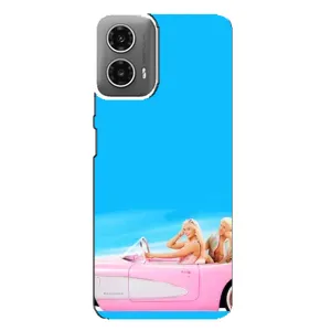 Силиконовый Чехол Барби Фильм на Motorola MOTO G34 (Барби и Кен)