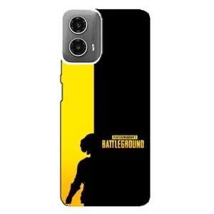 Чехол (TPU) с картинкой "Лого Пабг" на Моторола Мото джи 34 (Battlegrounds)