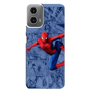 Силиконовый Чехол для Motorola MOTO G34 (Человек Паук)