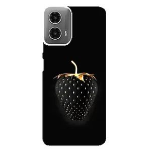 Чохол з зображенням смачної їжі для Motorola MOTO G34 (Чорна полуниця)