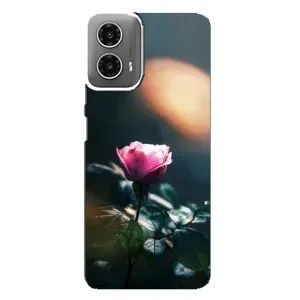 Чехлы с принтом Розочки для Motorola MOTO G34 (Цветок ночной)