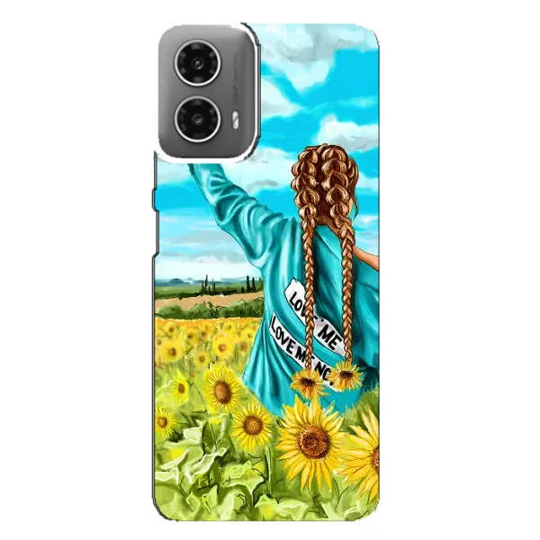 Чехол с рисунком «Девушка на поле» для Motorola MOTO G34 Чехол с рисунком «Девушка на поле» для Motorola MOTO G34