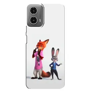 Силиконовый чехол с принтом Зоотрополіс для Motorola MOTO G34 (Джуди и Ник)