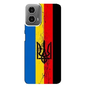 Чехлы УПА (Красно-Чёрный) на Motorola MOTO G34 (Флаг УПА)