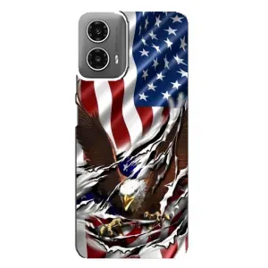 Чехол Флаг USA для Motorola MOTO G34 (Флаг USA)