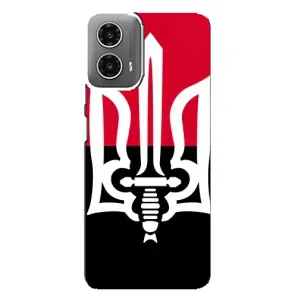 Чехлы УПА (Красно-Чёрный) на Motorola MOTO G34 (Герб Украины)