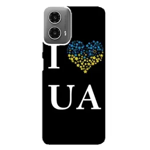 Силиконовый Чехол на Motorola MOTO G34 (Я-Украина) (I Love UA)
