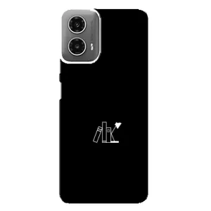 Чехол с картинками на черном фоне для Motorola MOTO G34 (Книжки)
