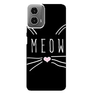 Бампер с изображением Котиков для Моторола Мото джи 34 (КОТИК MEOW)