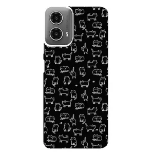 Чехол на тематику: Коты для Motorola MOTO G34 (Котики на черном)