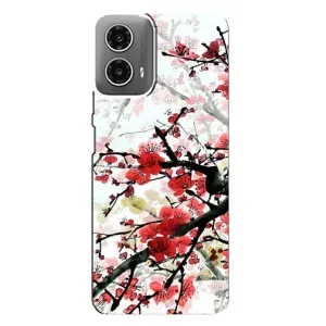 Чехол с принтом САКУРЫ на Motorola MOTO G34 (Красивая Сакура)