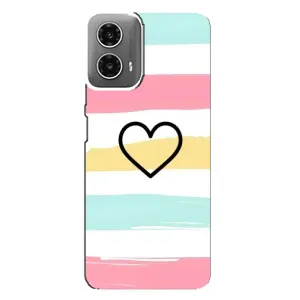 Чехлы с тематикой "Маленькие Сердечки" на Motorola MOTO G34 (Красивое сердечко)