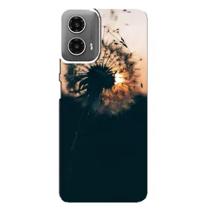 Силиконовый Чехол с одуванчиками на Motorola MOTO G34 (Красивый одуванчик)