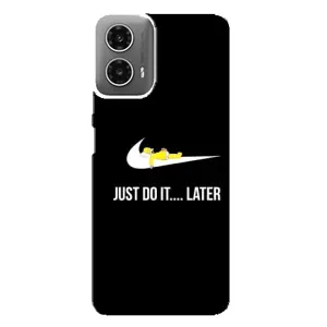 Силиконовый Чехол на Motorola MOTO G34 с картинкой Nike (Later)