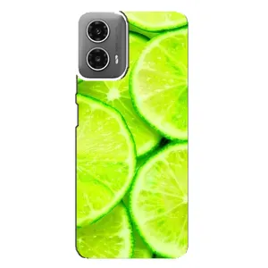 Чохол з зображенням смачної їжі для Motorola MOTO G34 (Лайм)