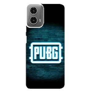 Чехол (TPU) с картинкой "Лого Пабг" на Моторола Мото джи 34 (Лого PUBG)