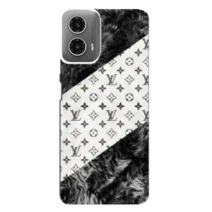 Чехол Стиль Louis Vuitton на Motorola MOTO G34 (LV на белом)