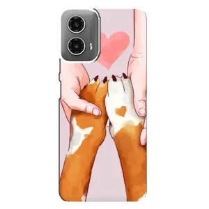 Чехол (ТПУ) Милые собачки для Motorola MOTO G34 (Любовь к собакам)