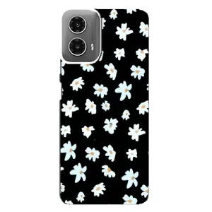 Чехол с ромашками на Motorola MOTO G34 (Маленькие ромашки)