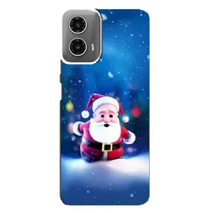 Чехлы на Новый Год Motorola MOTO G34 (Маленький Дед Мороз)
