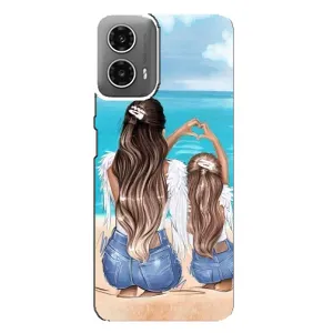 Чехлы для МАМЫ на Motorola MOTO G34 (Мама и дочь)