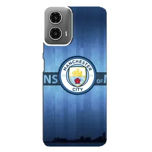 Силиконовые Чехлы принт Футбол на Motorola MOTO G34 (ManCity)