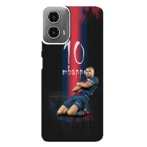 Чехол (TPU) с Футболистом на Motorola MOTO G34 (MBAPPE 10)