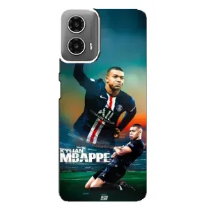 Чехол (TPU) с Футболистом на Motorola MOTO G34 (MBAPPE)