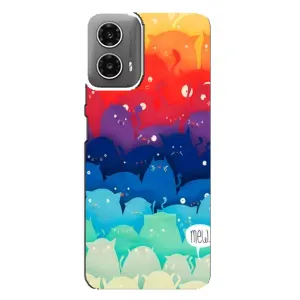 Силиконовый чехол с котиком для Motorola MOTO G34 (Mew)