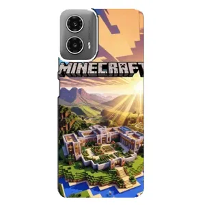 Чехол майнкрафт для Motorola MOTO G34 (MINECRAFT)