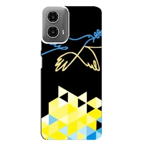 Чехол на Motorola MOTO G34 Украинский дизайн (Мир для Украины)