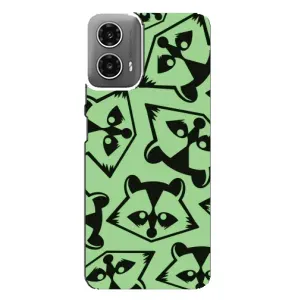 Силиконовый Чехол с Енотами на Motorola MOTO G34 (Мордочки Енота)