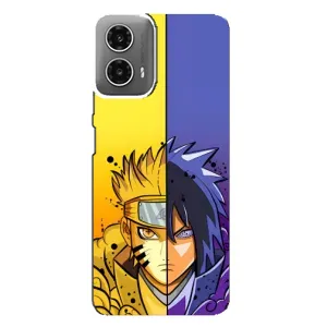 Купить Чехлы на телефон с принтом Anime для Motorola MOTO G34 (Naruto Vs Sasuke)