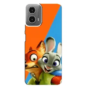 Чехлы ЗВЕРОПОЛИС для Motorola MOTO G34 (Ник и Хопс)