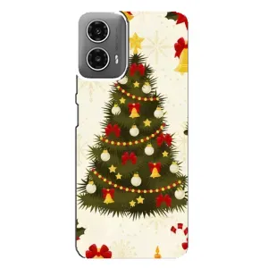 Чехол Новогодняя Елка на Motorola MOTO G34 (Новогодний принт)