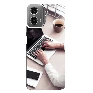 Силиконовый бампер (Работники) на Motorola MOTO G34 (Офисный работник)