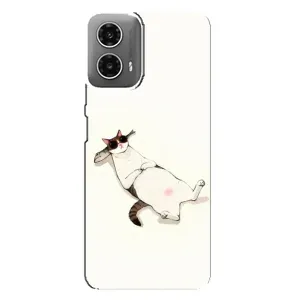Чехол на тематику: Коты для Motorola MOTO G34 (Отдых)