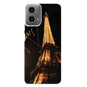 Чехол с Эйфелевой башней на Motorola MOTO G34 (Paris)