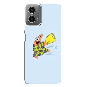 Чехлы с Патриком на Motorola MOTO G34 (Патрик с подушкой)