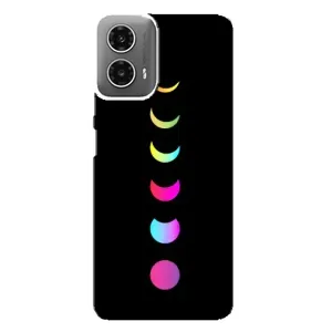 Чехол (ТПУ) с планетами на Motorola MOTO G34 (Полнолуние)