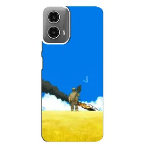 Чехлы на военную тематику для Motorola MOTO G34 (Попадание)